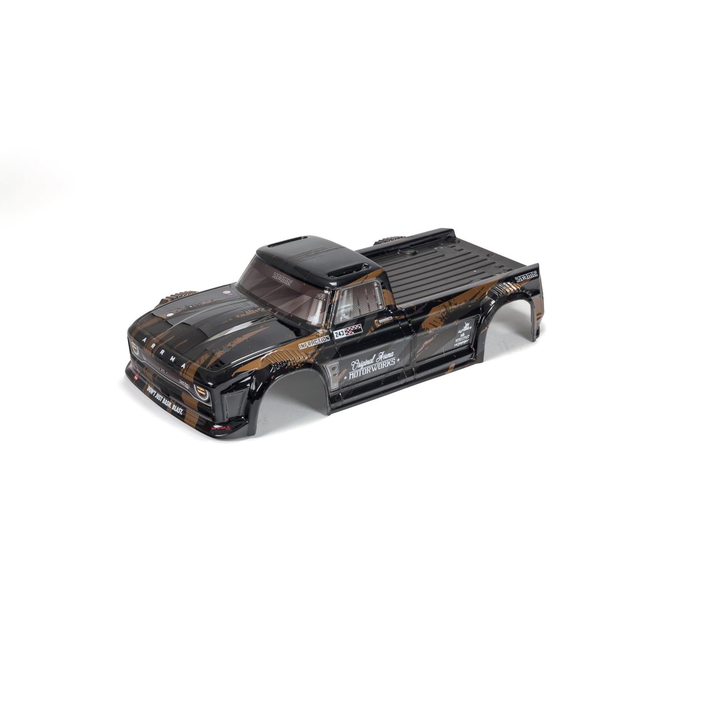 Arrma 1/8 Finished Body, Black/Gold: INFRACTION ARA414007
