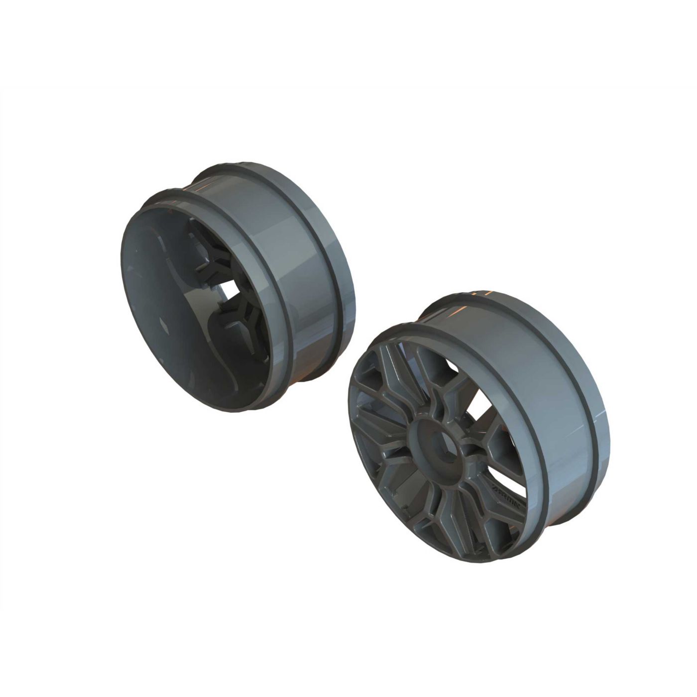 Arrma 1/8 Buggy Wheel 17mm Hex Gun Metal (2) ARA510127
