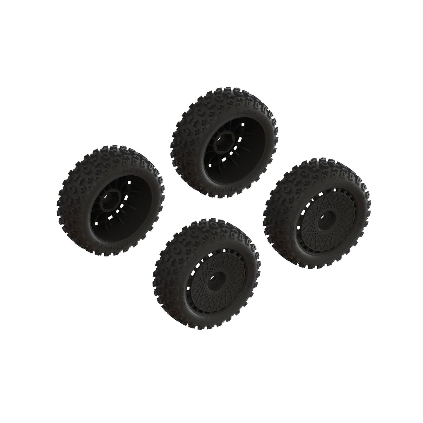 Arrma dBoots '2-HO' Tire Set Glued (Black) (2 Pairs) ARA550114