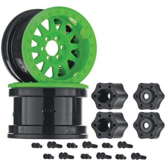 Axial 2.2 Method Beadlock Wheel IFD Green (2) AX31363