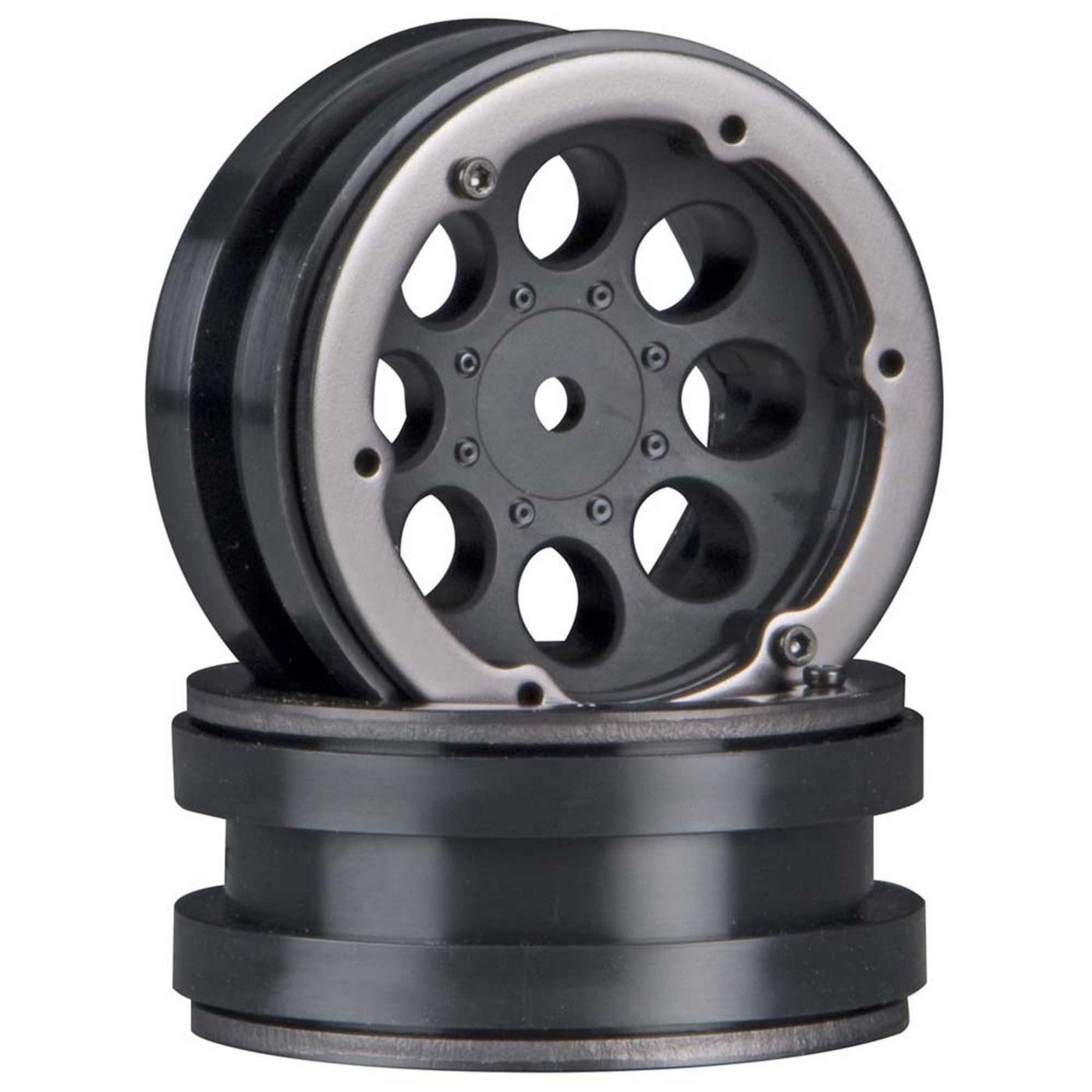 Axial 8-Hole 1.9 Beadlock Wheel Black (2) AX8087