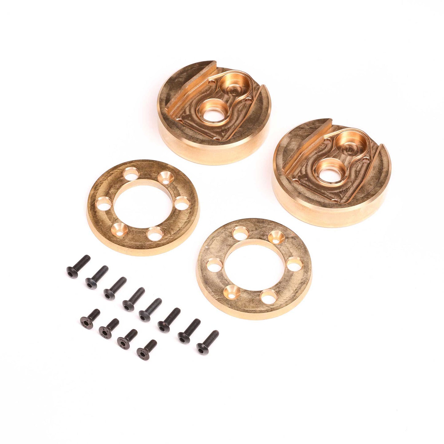 Axial Portal Cover and Weights, Brass (122.4g,34.6g ea), AF16P: AX AXI-2201