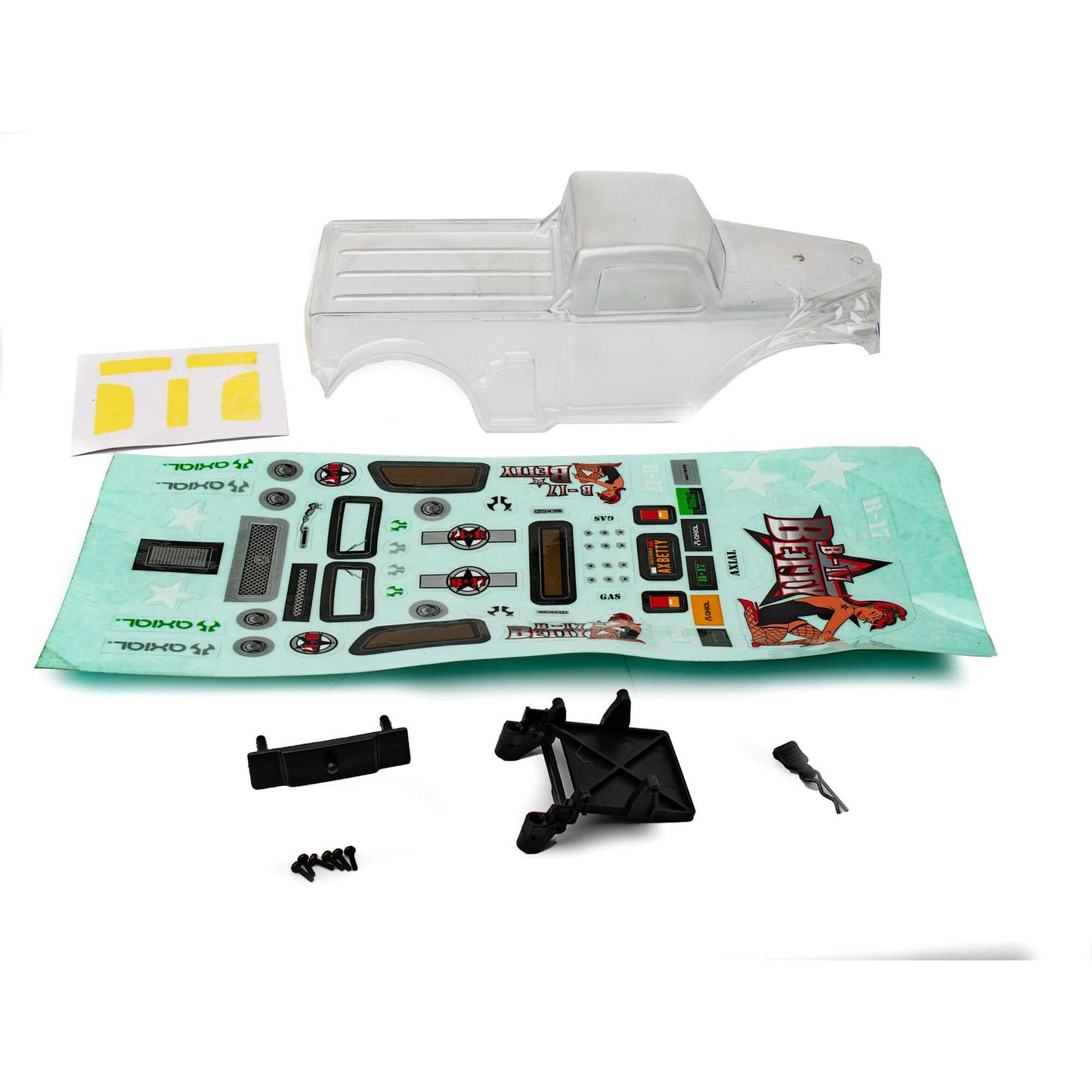 Axial B-17 Betty Body, Clear & Precut: SCX24 AXI200003