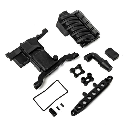 Axial SCX6: Front Servo Mount/Engine Cover/Seals AXI251005