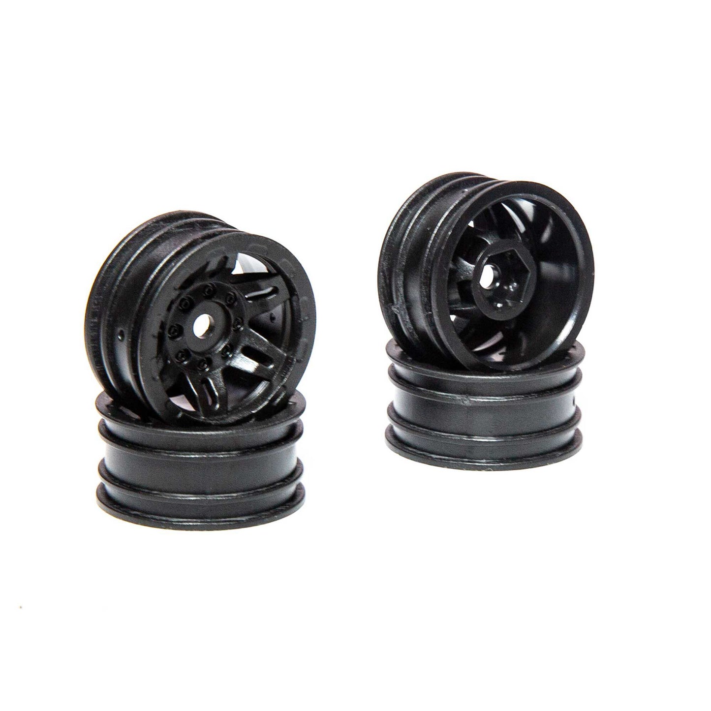 Axial 1.0 Rockster Wheels Black (4pcs): SCX24 AXI40002