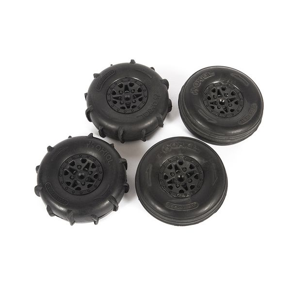 Axial ST28 Razor FR / Paddle RR Tire Set : Yeti Jr. AXI41000