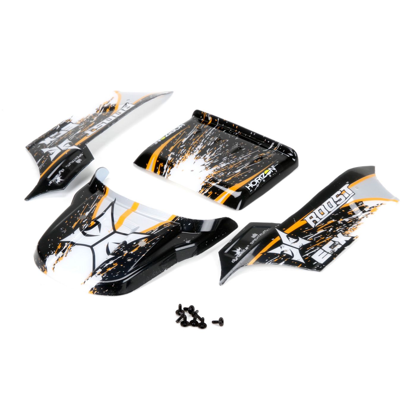 ECX Body, Black/Orange: 1/18 4WD Roost ECX210006