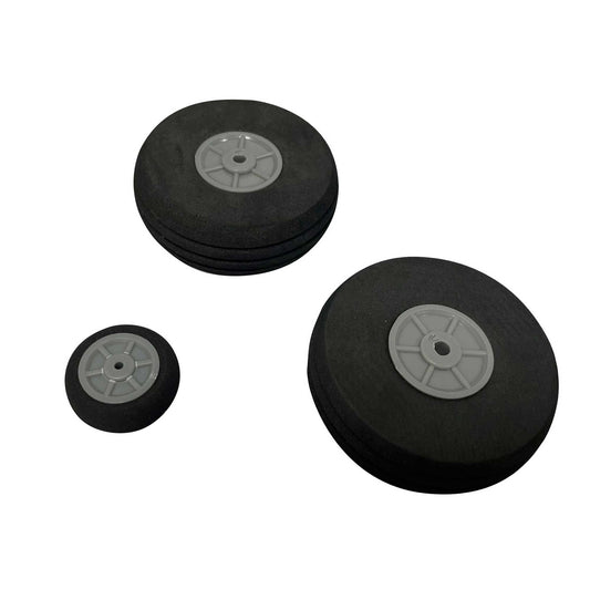 E-flite Wheels; (2) 54mm, (1) 25mm: Commander mPd 1.4m EFL14835