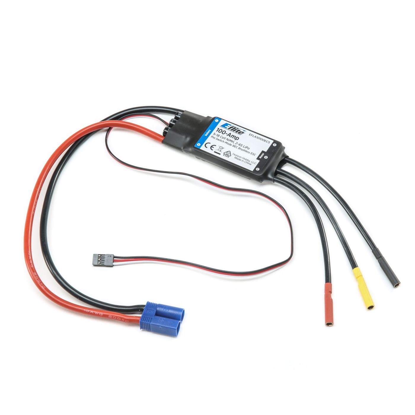 E-flite ESC: 100-Amp Pro Switch-Mode 5A BEC Brushless ESC EFLA10100EC5
