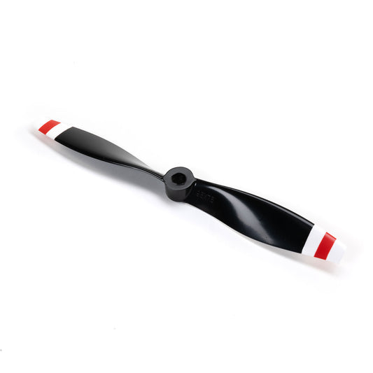 E-flite 9.5 x 7.5 CW Left Propeller, Black with Red and White Tips: EFLP09575BCW