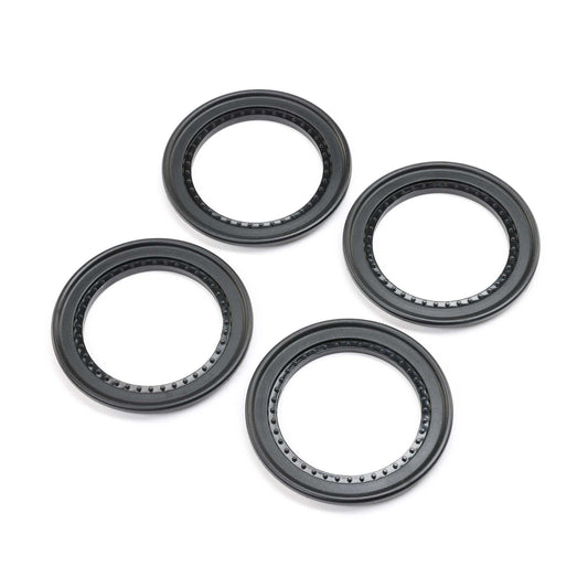 Losi Snap-in Beadlock Rings, Black (4): LMT 2.0 LOS-1822