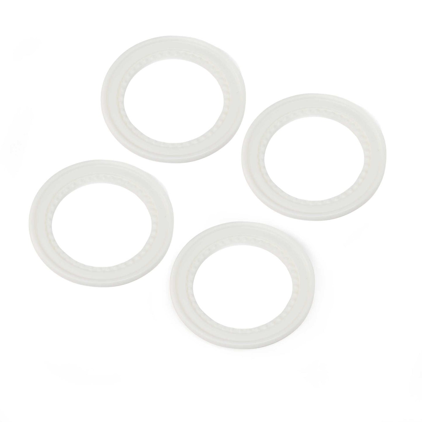 Losi Snap-in Beadlock Rings, White (4): LMT 2.0 LOS-1823