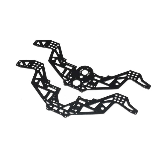 Losi Chassis Plate Set V2, Black: Mini LMT Megalodon LOS-2052
