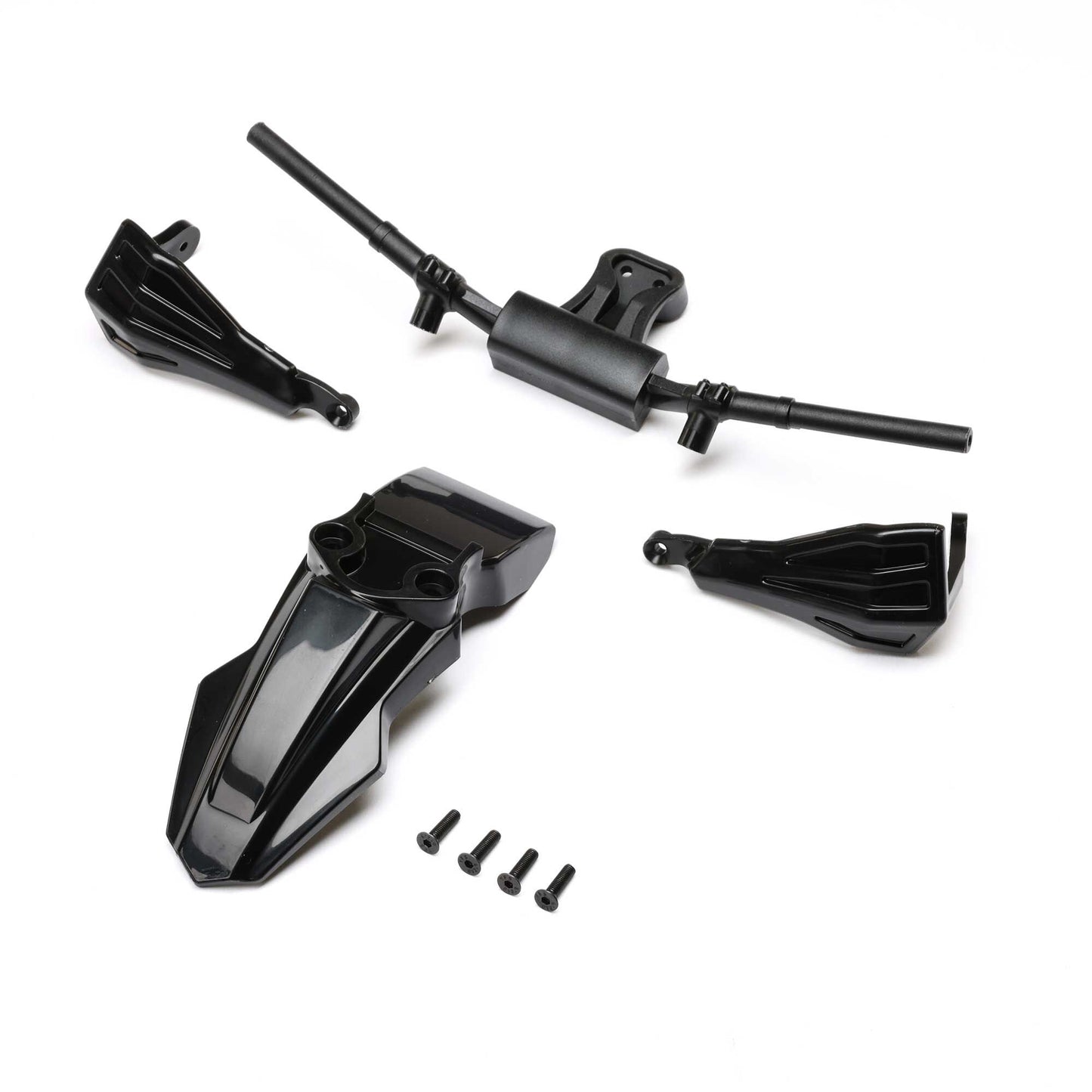 Losi Fender, Handguards & Handle Bars, Black: PM-SM/MX LOS-2281