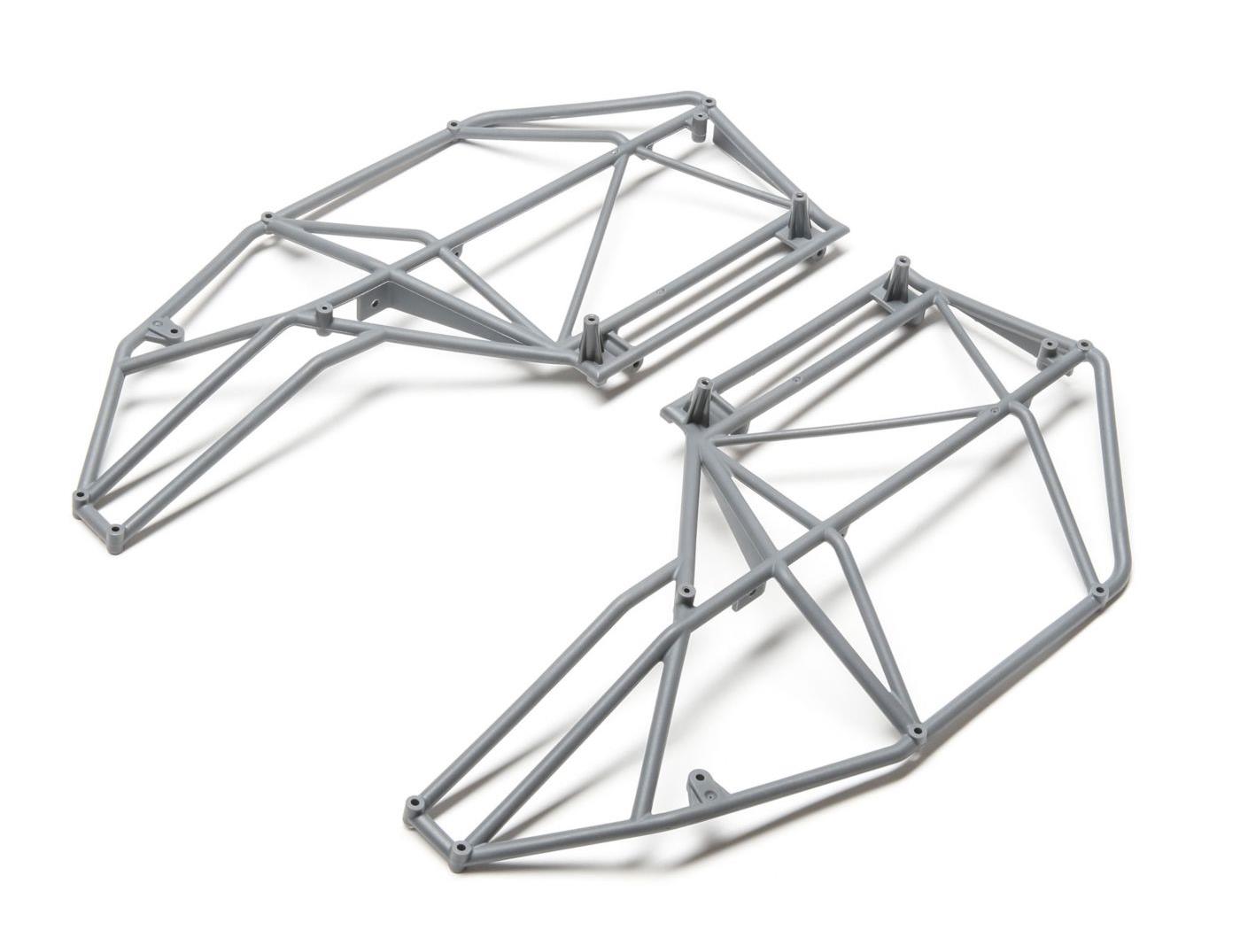 Losi Roll Cage, Side, Left & Right, Grey: Rock Rey LOS230039