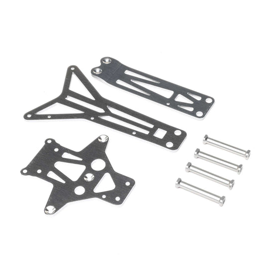 Losi Top Chassis Brace and Standoffs, Front/Rear: RZR Rey LOS230105