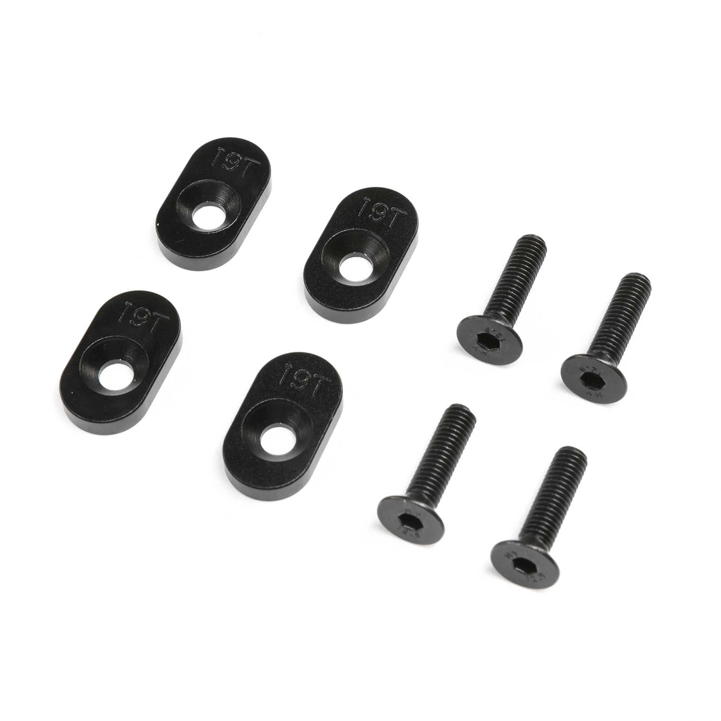 Losi EngineMountInsert & Screws 19T, Black(4): DBXL 2.0 LOS252137