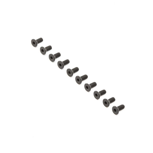 Losi Flat Head Screws, Stl, BO, M4 x 10mm (10) LOS255016