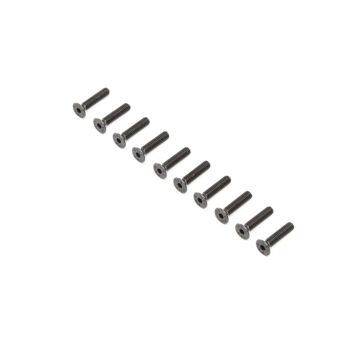 Losi Flat Head Screws, Stl, BO, M4 x 18mm (10) LOS255020