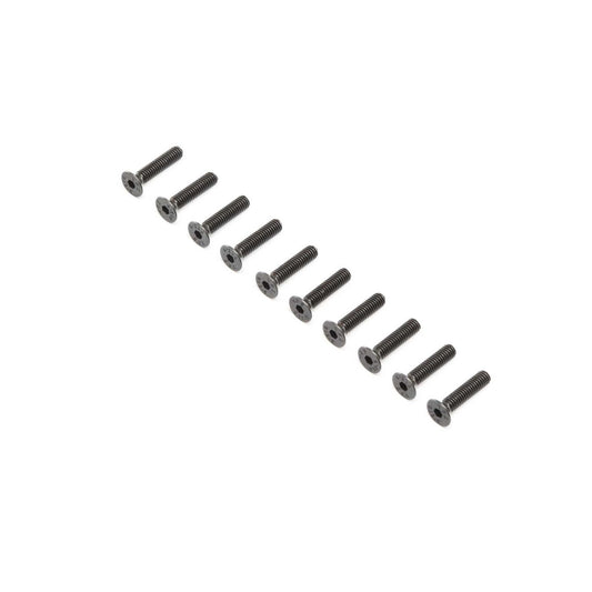 Losi Flat Head Screws, Stl, BO, M4 x 18mm (10) LOS255020