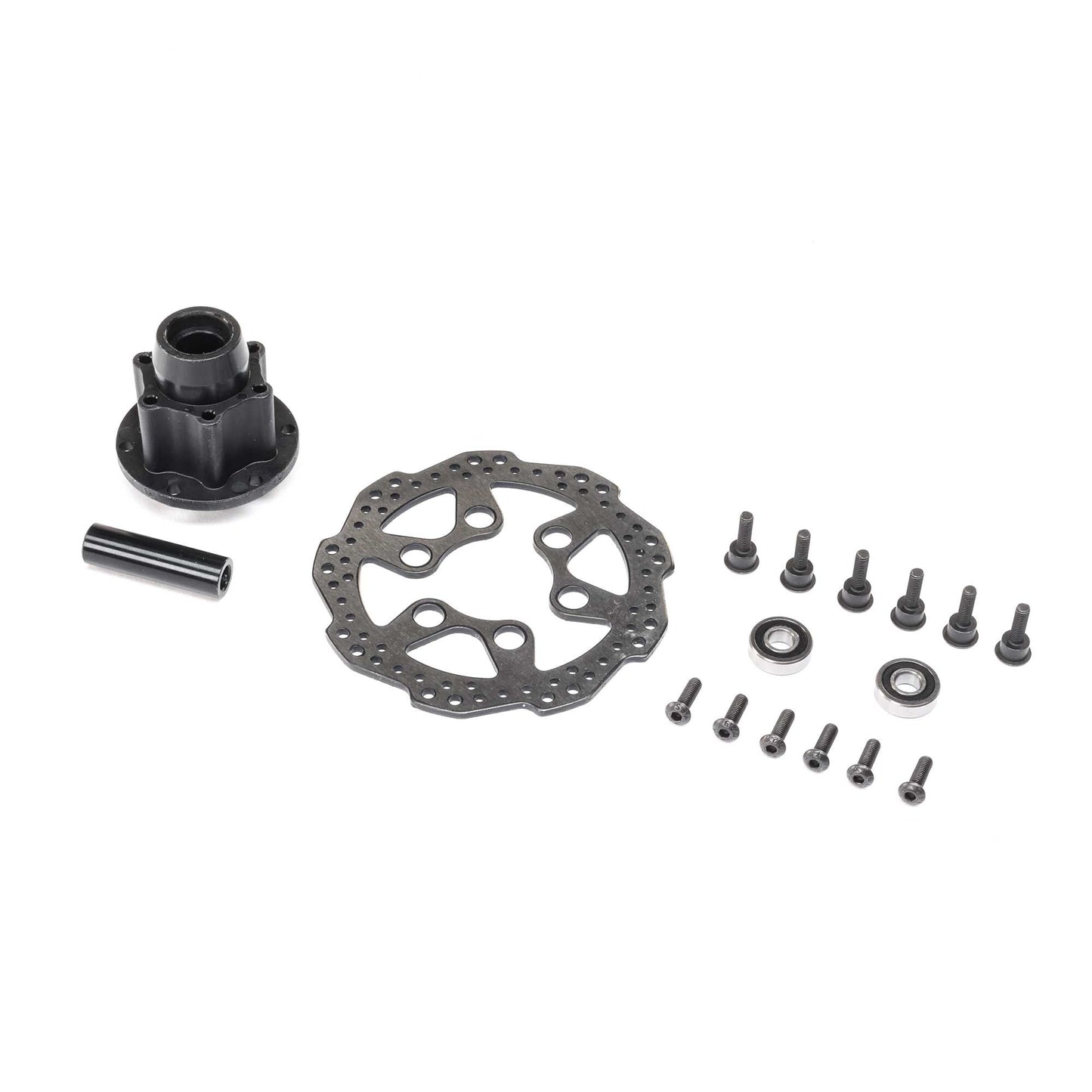 Losi Complete Front Hub Assembly: PM-MX/SM LOS262013
