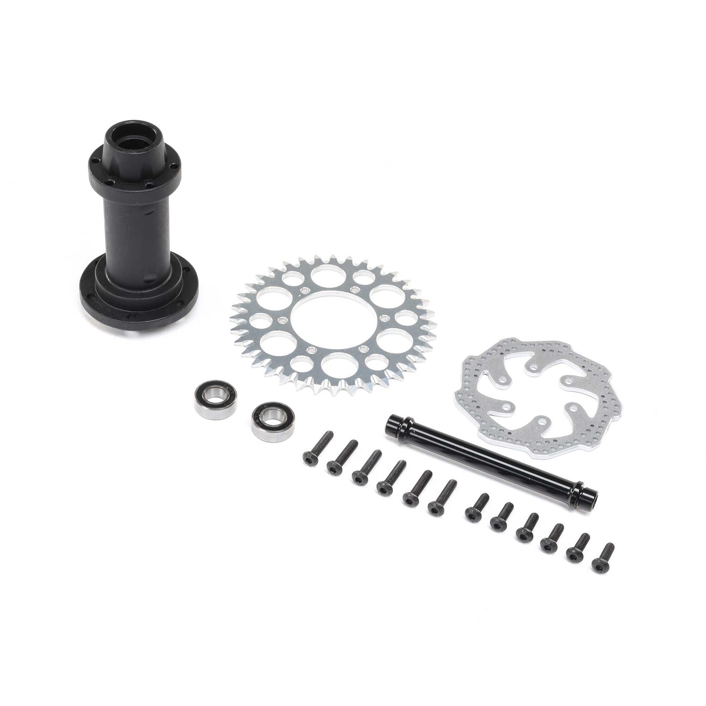 Losi Complete Rear Hub Assembly: Promoto-MX LOS262014