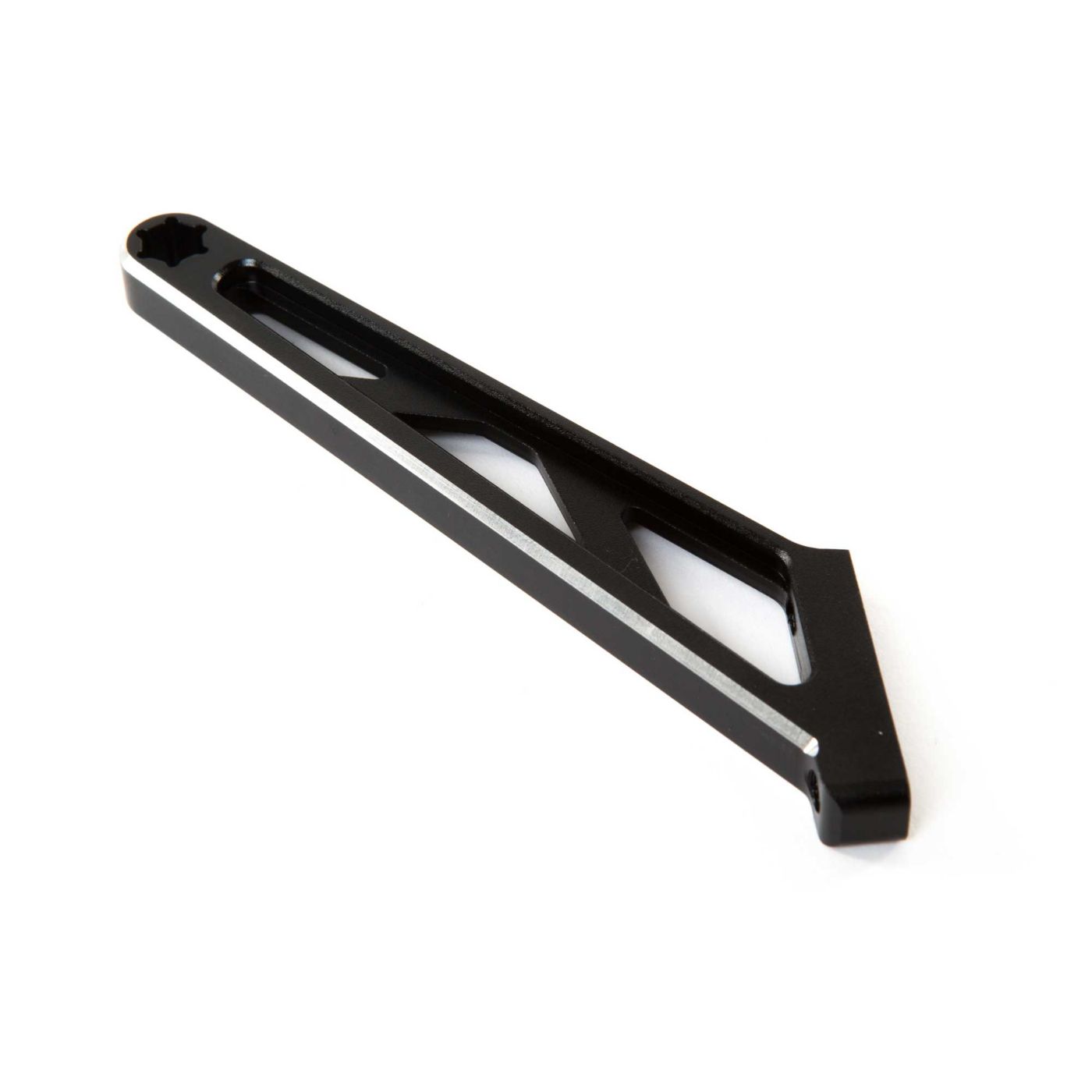 Losi Chassis Brace, Rear, Black, Aluminum: DBXL-E LOS351007