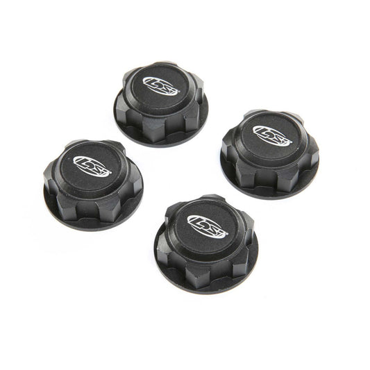 Losi Wheel Nut, Captured, Black (4): DBXL-E 2.0 LOS352009