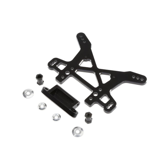 Losi Shock Tower, Rear, Black, Aluminum: DBXL, MTXL LOS354005