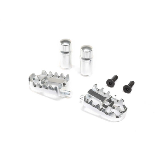 Losi Aluminum Foot Pegs, Silver: PM-MX/SM LOS361001