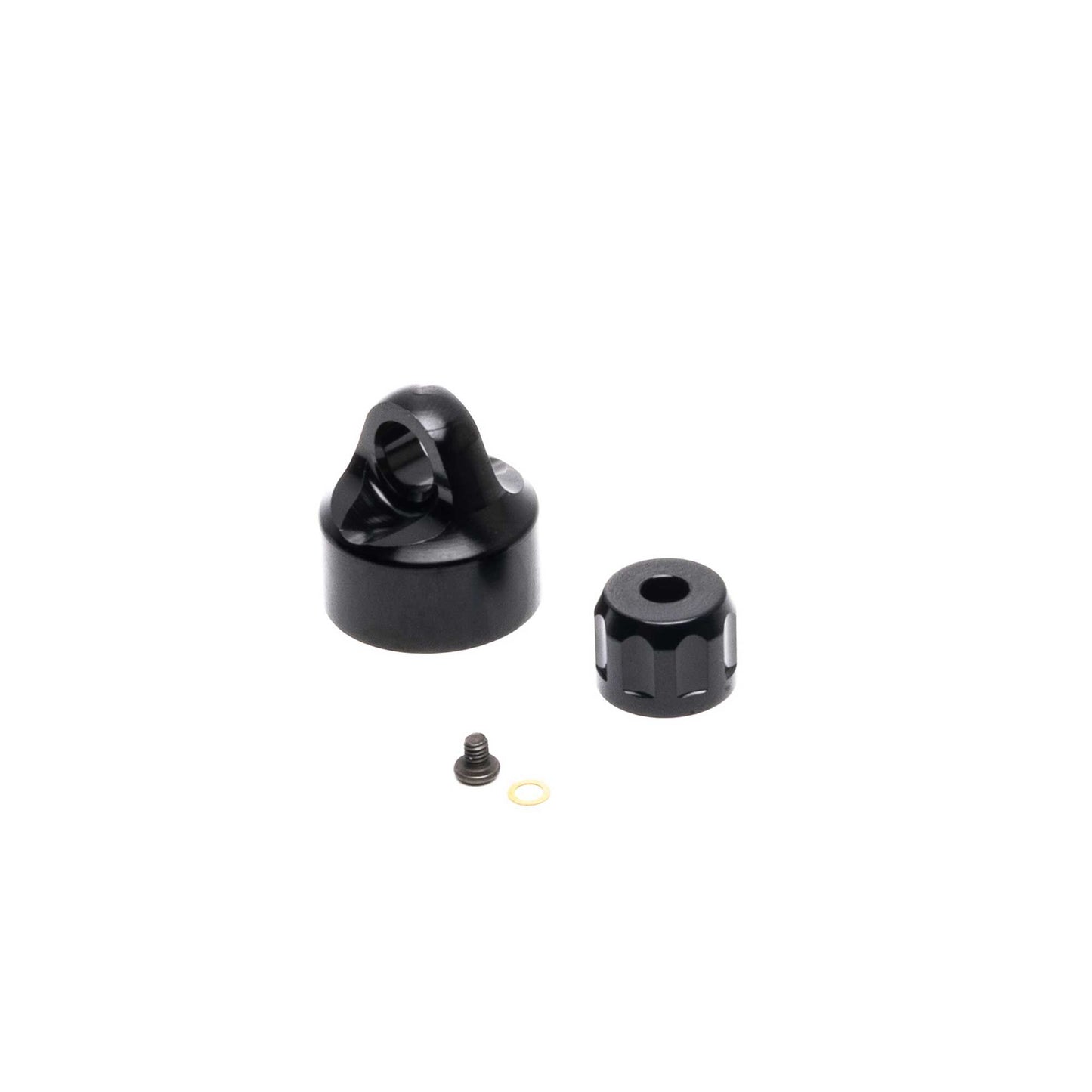 Losi Shock Cap Set, Aluminum, Black: PM-MX/SM LOS363001