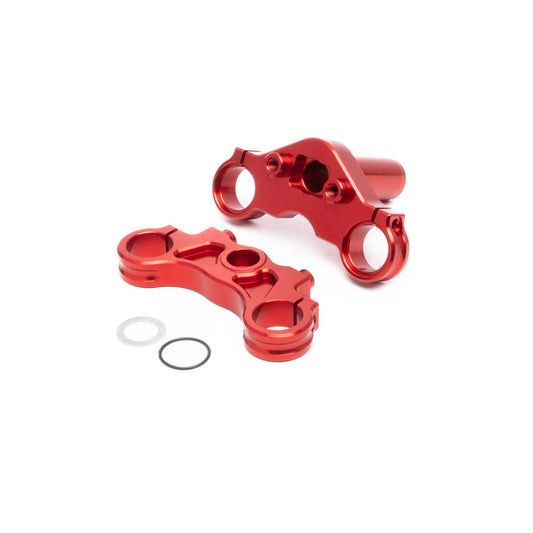 Losi Aluminum Triple Clamp Set, Red: PM-MX/SM LOS364002