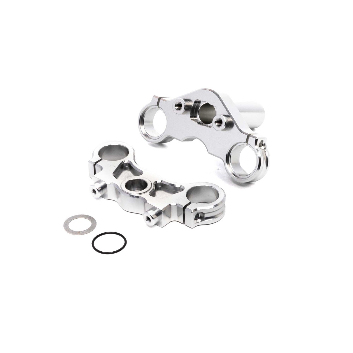 Losi Aluminum Triple Clamp Set, Silver: PM-MX/SM LOS364006