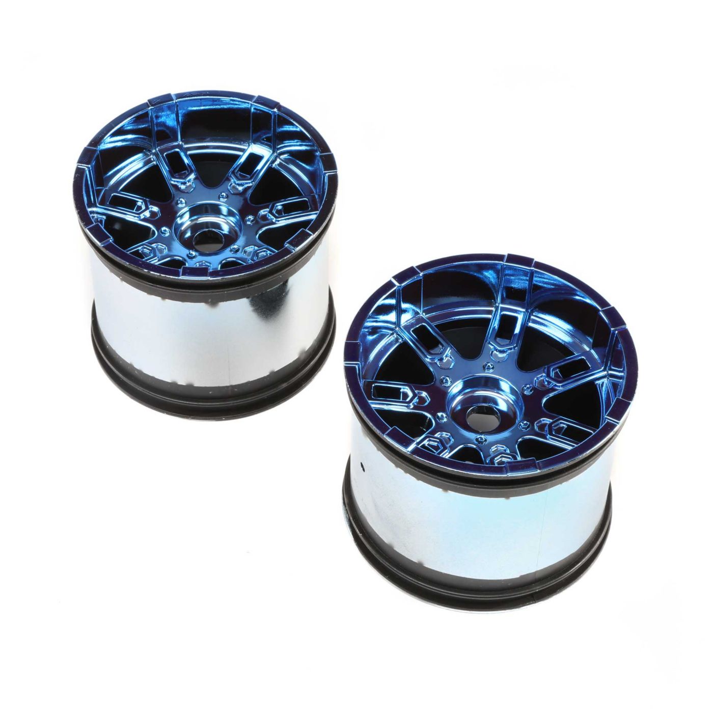 Losi Wheel, 17mm, Blue Chrome (2): LST 3XL-E LOS44001