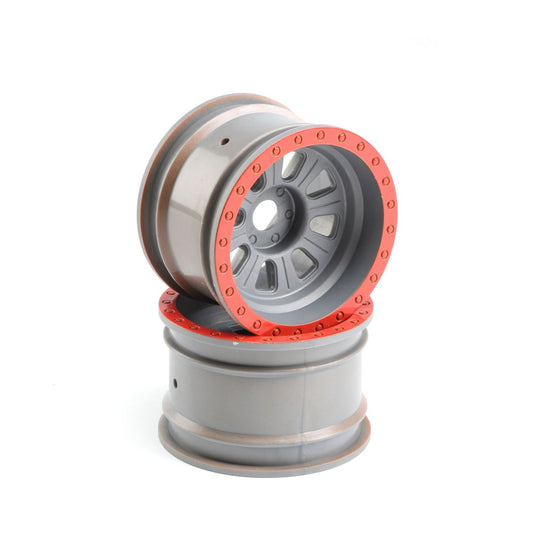 Losi Wheel, Silver (2): Super Rock Rey LOS45027