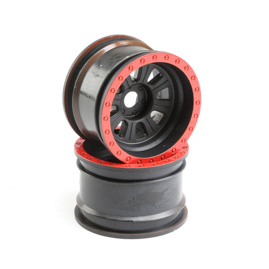 Losi Wheel, Black (2): Super Rock Rey LOS45028