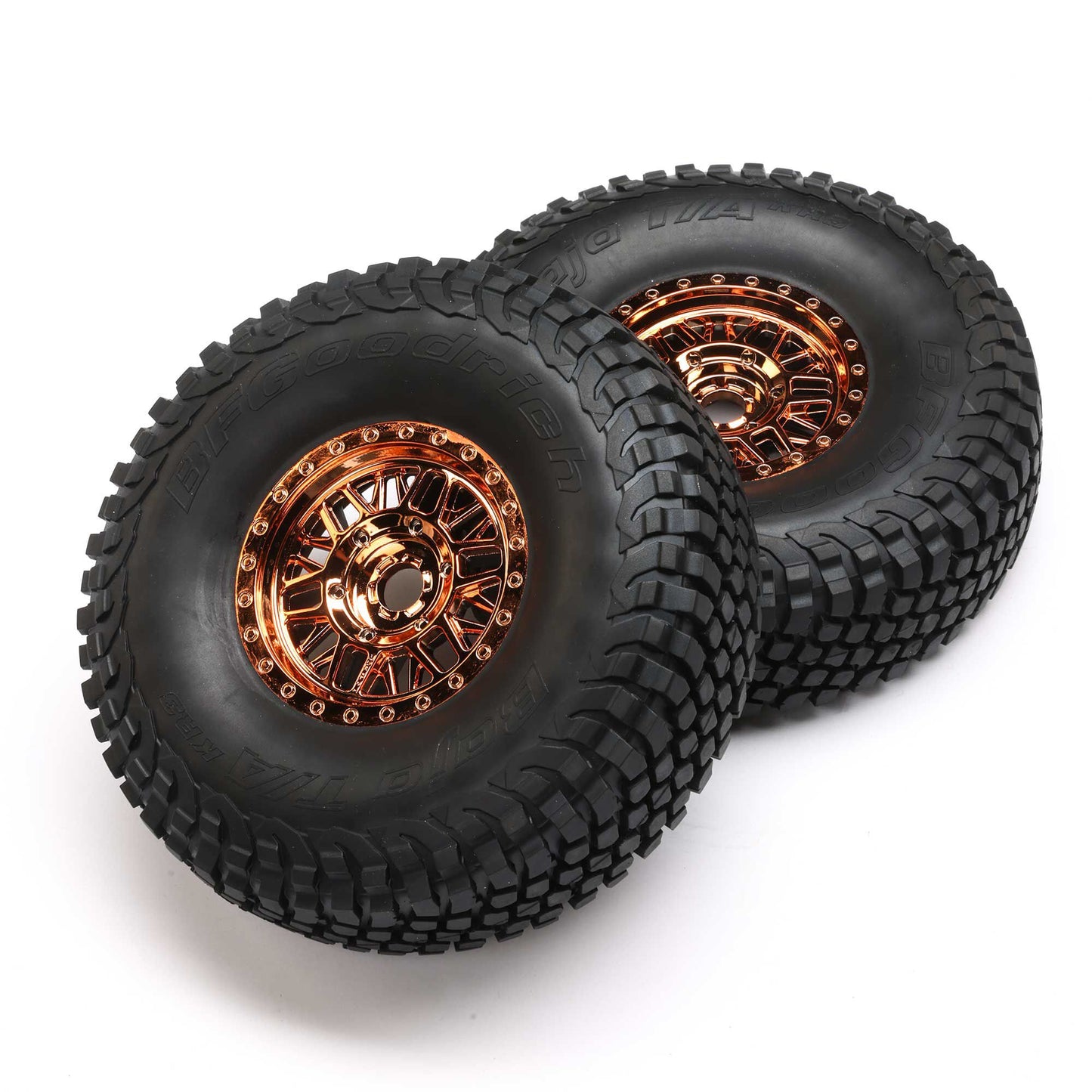 Losi Wheel, Tire, Mounted (2): 8X Super Lasernut LOS45037