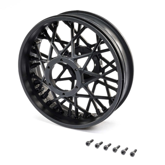 Losi Rear Wheel Set, Black: Promoto-MX LOS46001