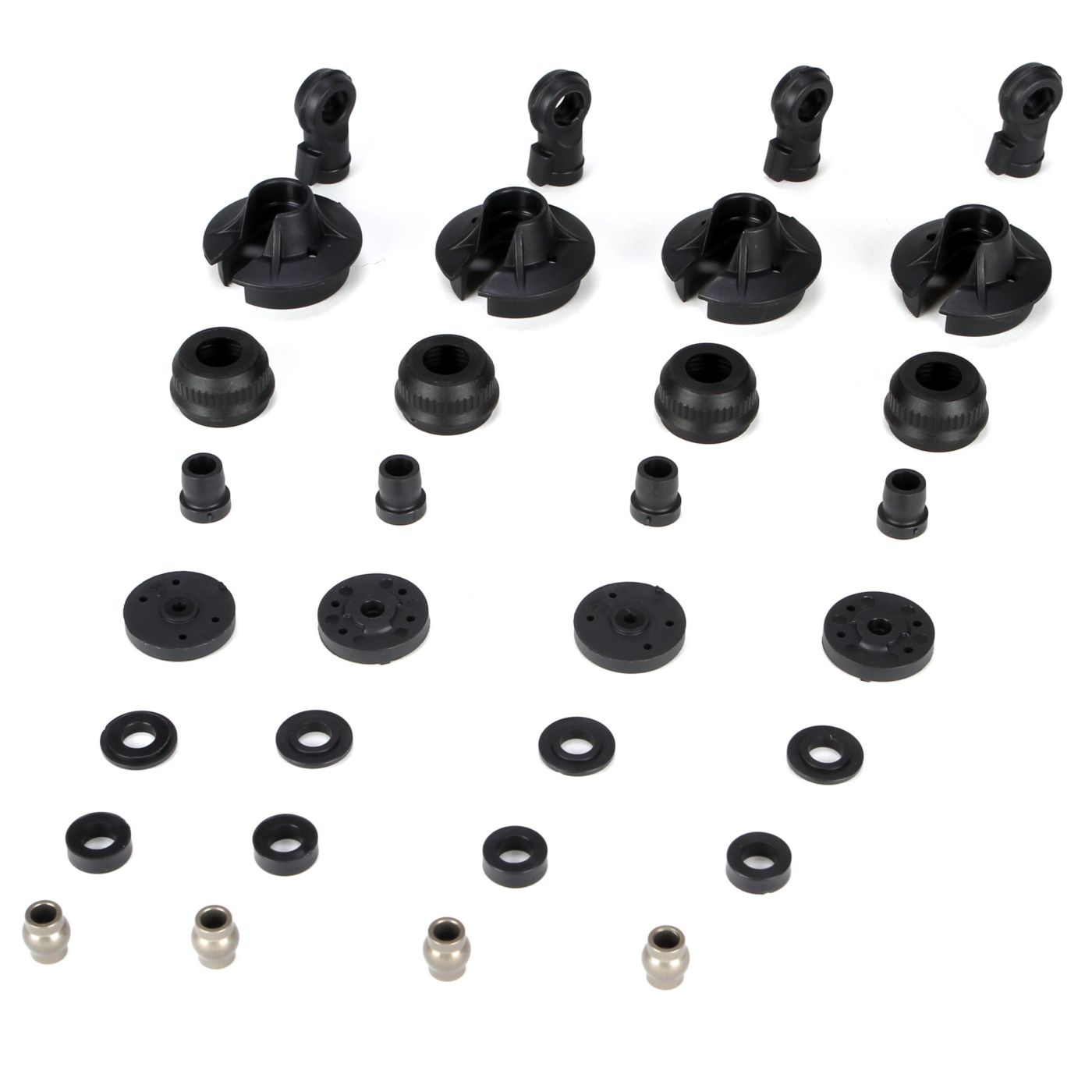 Losi Shock Plastics & Balls (4): 5IVE-T, MINI WRC LOSB2855