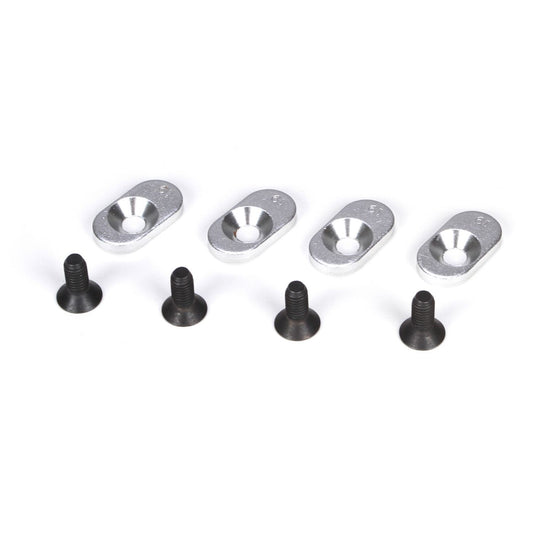 Losi EngineMntInserts & Screws,20T(4):5IVE-T,MINI WRC LOSB5802