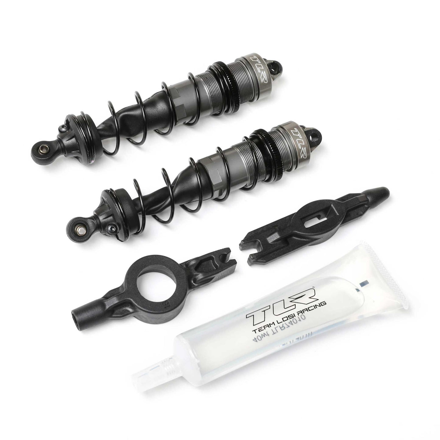 TLR Front Shock Set, 110mm, Assembled (2): 8X TLR243048