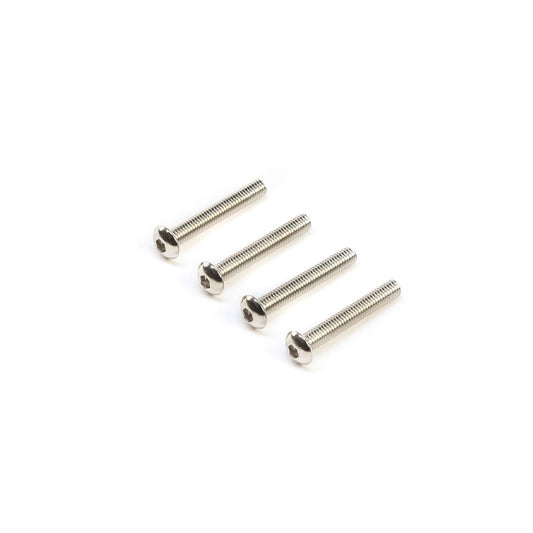 TLR Left Hand Button Head Screws, M3x20mm (4) TLR245006
