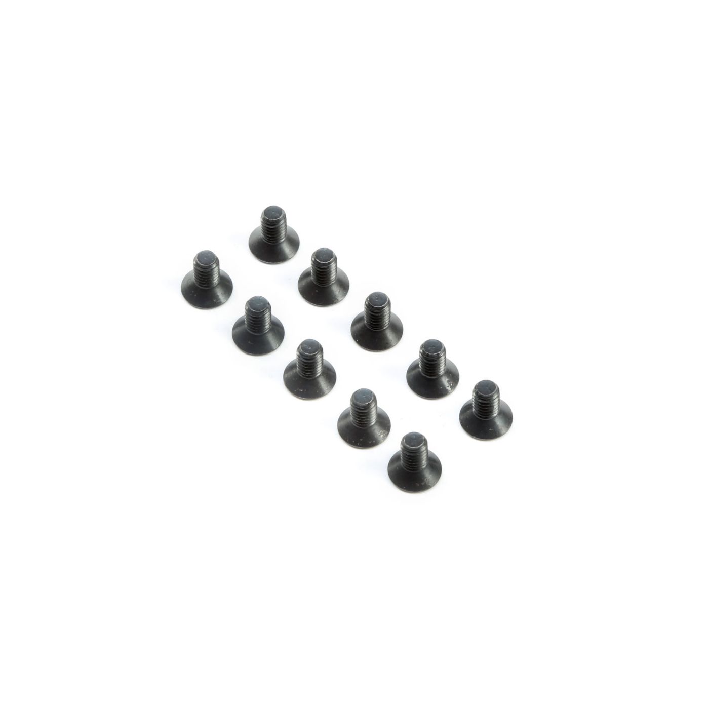 TLR Flat Head Screws, M4x8mm (10) TLR245010