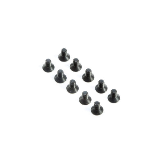 TLR Flat Head Screws, M4x8mm (10) TLR245010
