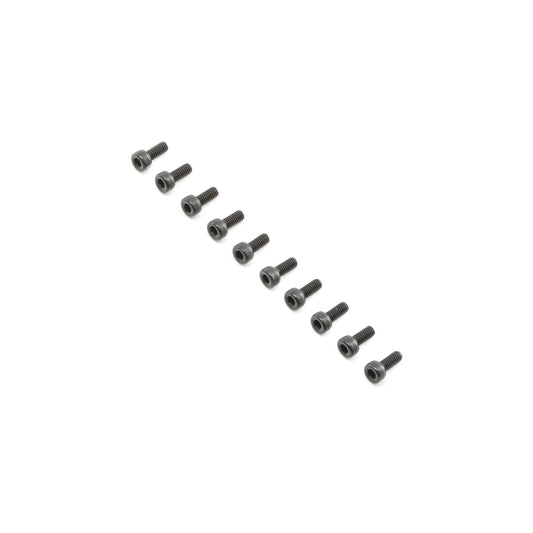 TLR Cap Head Screws, M2.5x6mm (10) TLR255003