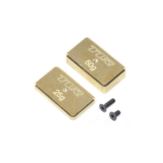 TLR Rear Brass Plate Set: 22 4.0 TLR331029