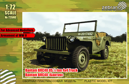 Zebrano ZEB72040 1:72 Bantam BRC40 US 1/4ton 4 x 4 truck