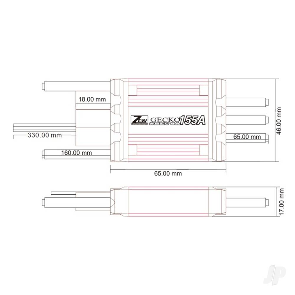 ZTW Gecko 155A SBEC ESC (2-6 Cells) 4155201