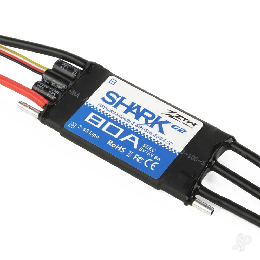 ZTW Shark 80A SBEC ESC G2 (2-6 Cells) (Water-cooled) 9080211
