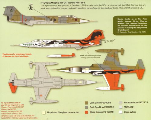 Zotz ZTZ32060 1:32 Lockheed F-104S/ASA Italian Starfighter's [F-104G]